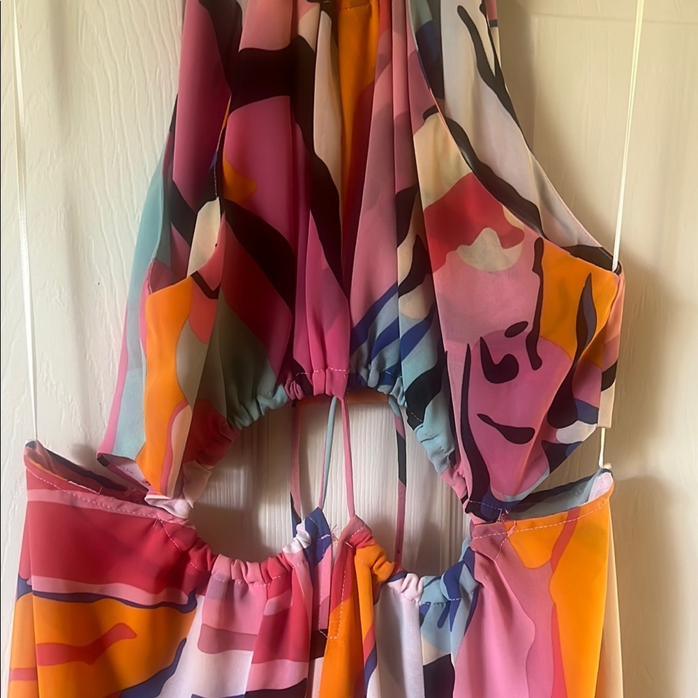 Colorful Abstract Maxi Dress